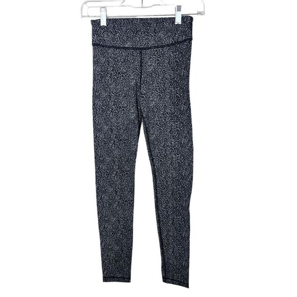 Athleta Girl Printed Chit Chat Leggings Black and White Sz L 12 - Picture 1 of 8